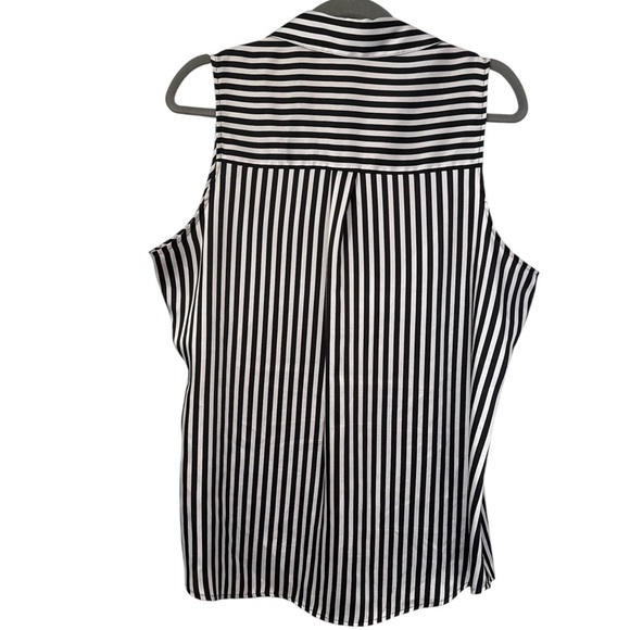 Express Striped Sleeveless Portofino Button Down Top - Picture 4 of 4